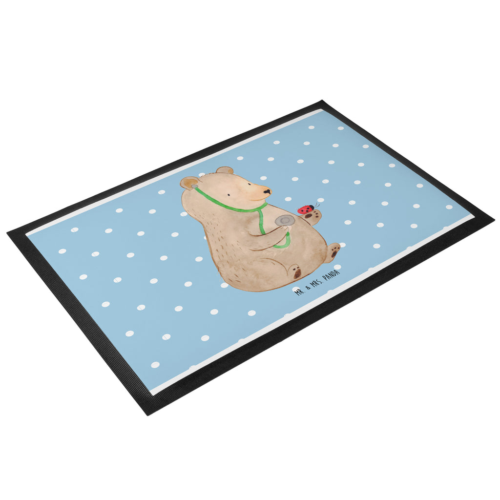 Fußmatte Bär Arzt Bär, Arzt, Ärztin, Doktor, Professor, Doktorin, Professorin Türvorleger, Schmutzmatte, Fußabtreter, Matte, Schmutzfänger, Fußabstreifer, Schmutzfangmatte, Türmatte, Motivfußmatte,  Haustürmatte, Vorleger  Bär, Teddy, Teddybär