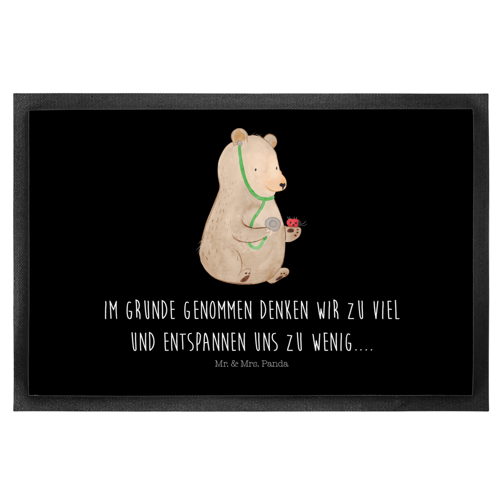 Fußmatte Bär Arzt Bär, Arzt, Ärztin, Doktor, Professor, Doktorin, Professorin Türvorleger, Schmutzmatte, Fußabtreter, Matte, Schmutzfänger, Fußabstreifer, Schmutzfangmatte, Türmatte, Motivfußmatte,  Haustürmatte, Vorleger  Bär, Teddy, Teddybär