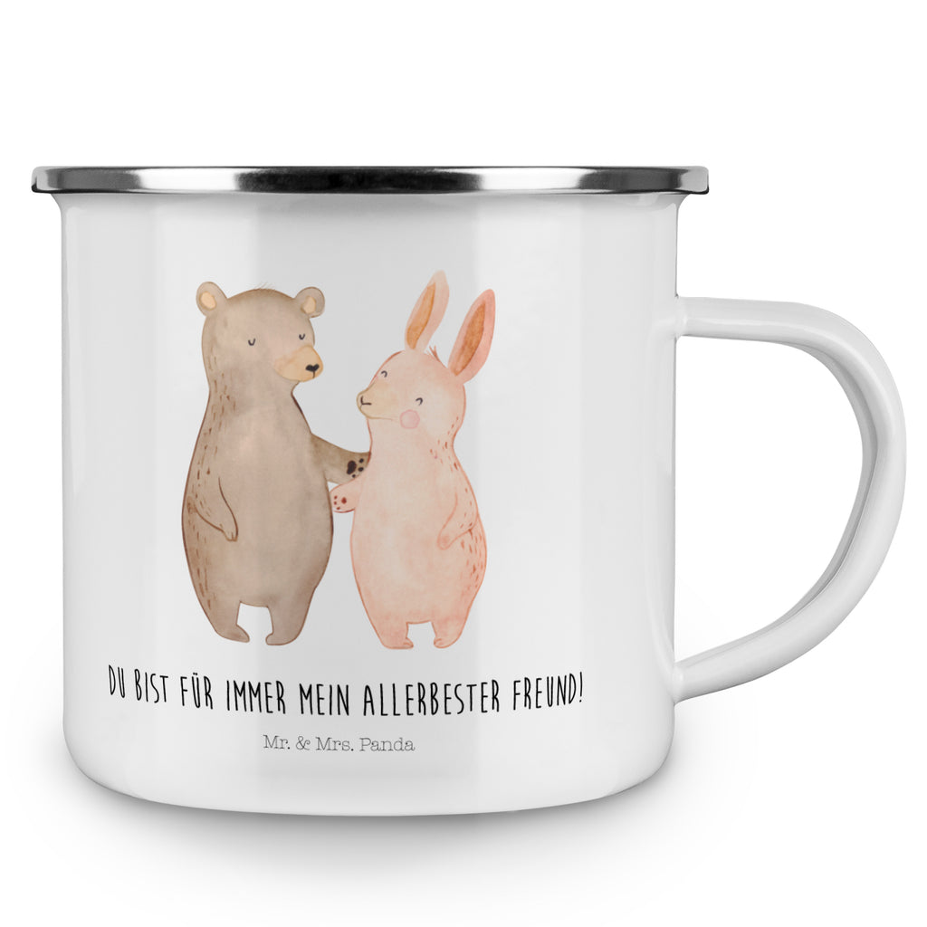 Camping Emaille Tasse Bär Hase Umarmen Campingtasse, Trinkbecher, Metalltasse, Outdoor Tasse, Emaille Trinkbecher, Blechtasse Outdoor, Emaille Campingbecher, Edelstahl Trinkbecher, Metalltasse für Camping, Kaffee Blechtasse, Camping Tasse Metall, Liebe, Partner, Freund, Freundin, Ehemann, Ehefrau, Heiraten, Verlobung, Heiratsantrag, Liebesgeschenk, Jahrestag, Hocheitstag, Freunde, bester Freund, Hase, Bär, Bärchen, best friends