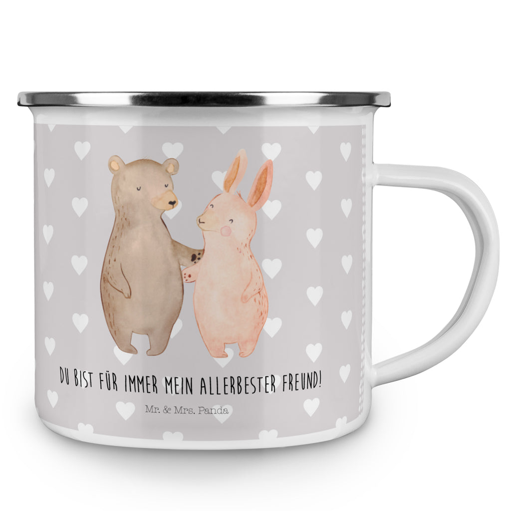 Camping Emaille Tasse Bär Hase Umarmen Campingtasse, Trinkbecher, Metalltasse, Outdoor Tasse, Emaille Trinkbecher, Blechtasse Outdoor, Emaille Campingbecher, Edelstahl Trinkbecher, Metalltasse für Camping, Kaffee Blechtasse, Camping Tasse Metall, Liebe, Partner, Freund, Freundin, Ehemann, Ehefrau, Heiraten, Verlobung, Heiratsantrag, Liebesgeschenk, Jahrestag, Hocheitstag, Freunde, bester Freund, Hase, Bär, Bärchen, best friends