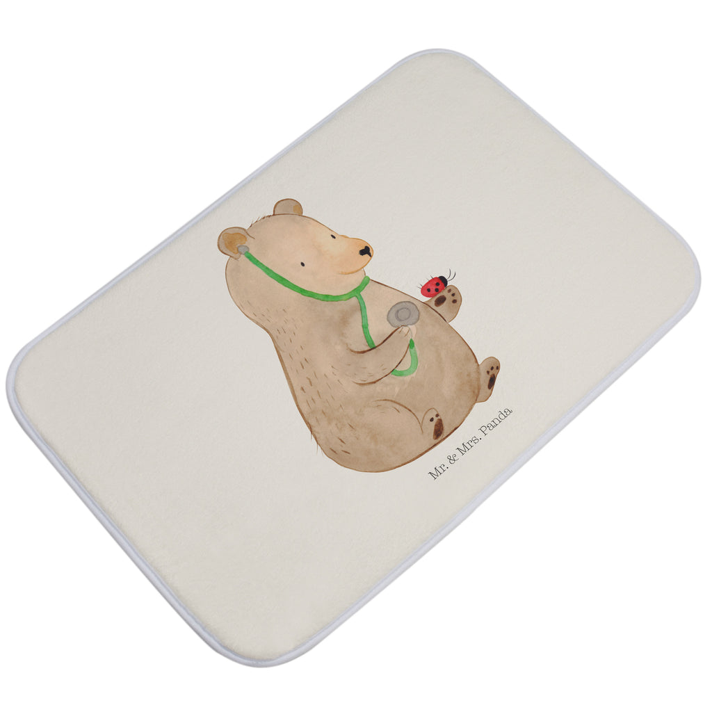 Badvorleger Bär Arzt Badematte, Badteppich, Duschvorleger, Badezimmerteppich, Badezimmermatte, Badvorleger, Duschmatte, Duschteppich, Bär, Teddy, Teddybär, Arzt, Ärztin, Doktor, Professor, Doktorin, Professorin