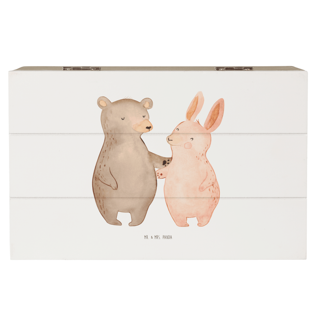 Holzkiste Bär Hase Umarmen Holzkiste, Kiste, Schatzkiste, Truhe, Schatulle, XXL, Erinnerungsbox, Erinnerungskiste, Dekokiste, Aufbewahrungsbox, Liebe, Partner, Freund, Freundin, Ehemann, Ehefrau, Heiraten, Verlobung, Heiratsantrag, Liebesgeschenk, Jahrestag, Hocheitstag, Freunde, bester Freund, Hase, Bär, Bärchen, best friends