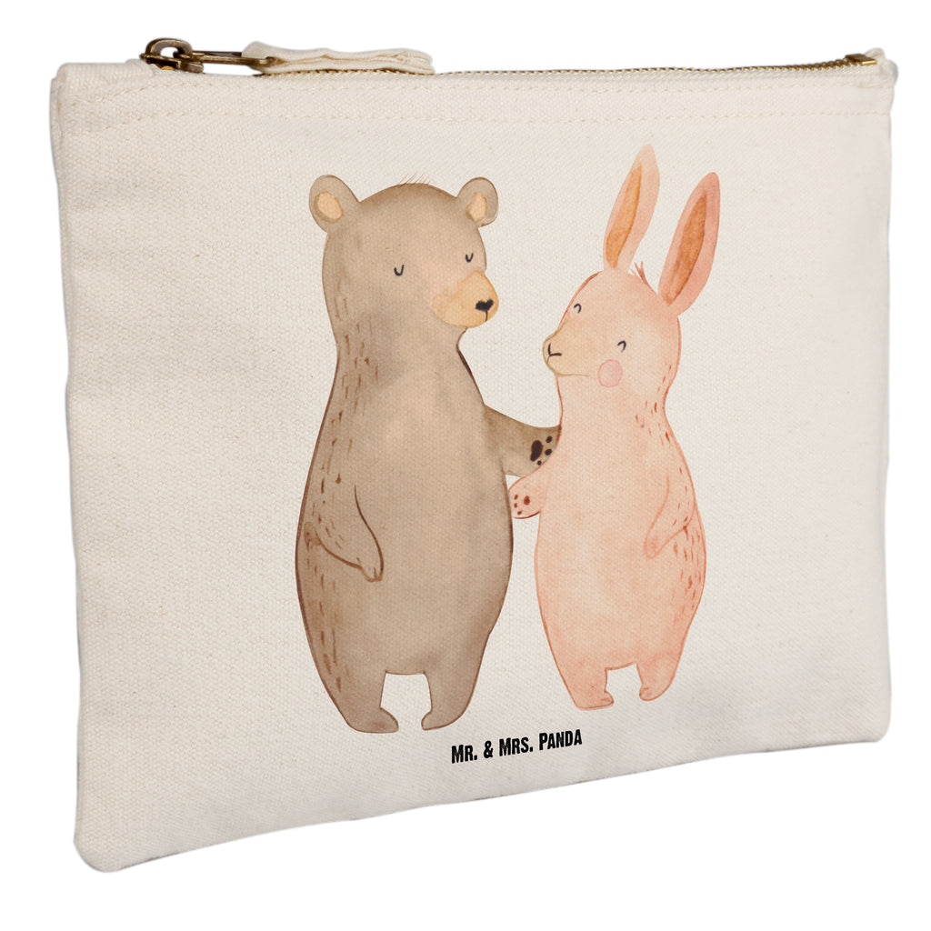 Schminktasche Bär Hase Umarmen Schminktasche, Kosmetiktasche, Kosmetikbeutel, Stiftemäppchen, Etui, Federmappe, Makeup, XXL, Schminketui, Kosmetiketui, Schlamperetui, Liebe, Partner, Freund, Freundin, Ehemann, Ehefrau, Heiraten, Verlobung, Heiratsantrag, Liebesgeschenk, Jahrestag, Hocheitstag, Freunde, bester Freund, Hase, Bär, Bärchen, best friends