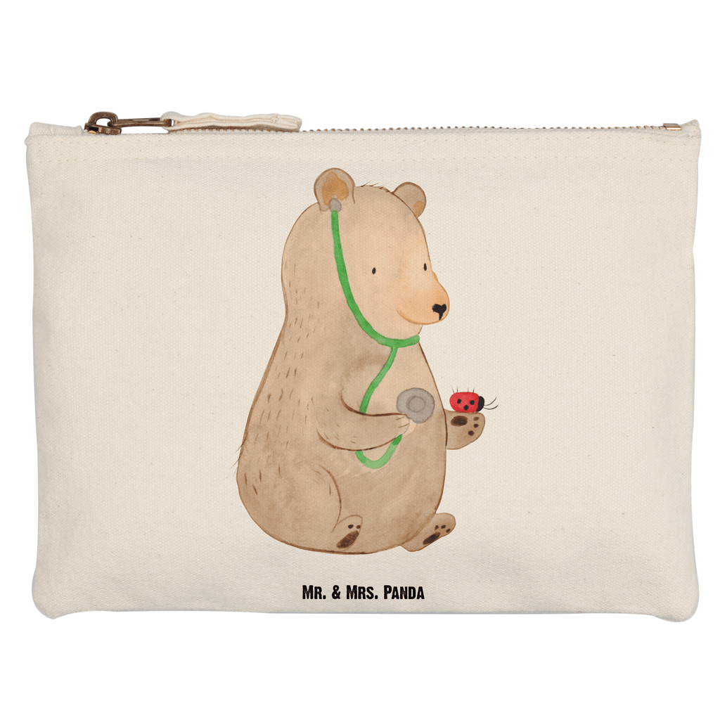 Schminktasche Bär Arzt Schminktasche, Kosmetiktasche, Kosmetikbeutel, Stiftemäppchen, Etui, Federmappe, Makeup, XXL, Schminketui, Kosmetiketui, Schlamperetui, Bär, Teddy, Teddybär, Arzt, Ärztin, Doktor, Professor, Doktorin, Professorin