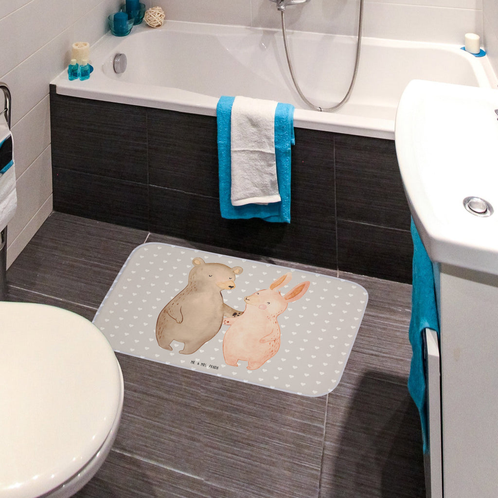 Badvorleger Bär Hase Umarmen Badematte, Badteppich, Duschvorleger, Badezimmerteppich, Badezimmermatte, Badvorleger, Duschmatte, Duschteppich, Liebe, Partner, Freund, Freundin, Ehemann, Ehefrau, Heiraten, Verlobung, Heiratsantrag, Liebesgeschenk, Jahrestag, Hocheitstag, Freunde, bester Freund, Hase, Bär, Bärchen, best friends