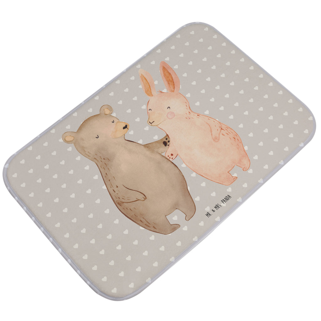 Badvorleger Bär Hase Umarmen Badematte, Badteppich, Duschvorleger, Badezimmerteppich, Badezimmermatte, Badvorleger, Duschmatte, Duschteppich, Liebe, Partner, Freund, Freundin, Ehemann, Ehefrau, Heiraten, Verlobung, Heiratsantrag, Liebesgeschenk, Jahrestag, Hocheitstag, Freunde, bester Freund, Hase, Bär, Bärchen, best friends