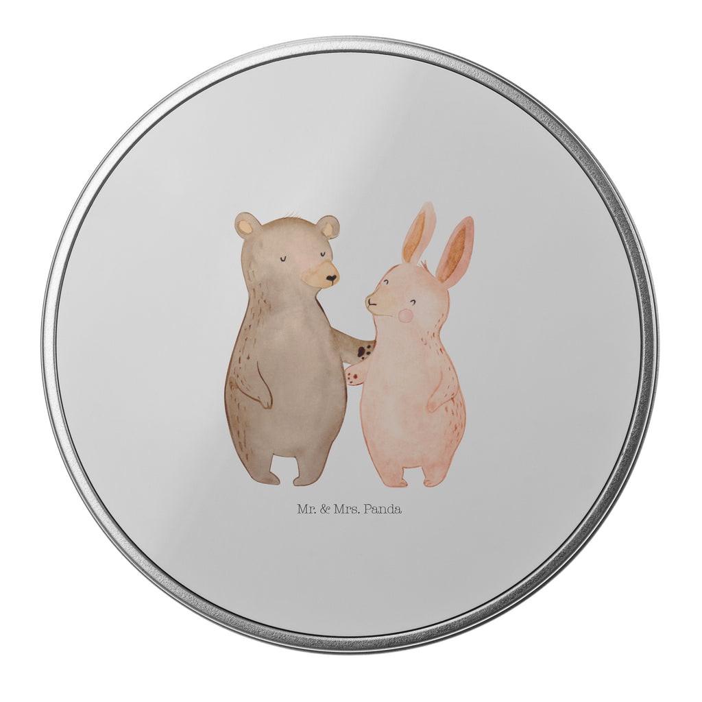 Blechdose rund Bär Hase Umarmen Metalldose, Keksdose, Dose, Vorratsdose, Geschenkbox, Liebe, Partner, Freund, Freundin, Ehemann, Ehefrau, Heiraten, Verlobung, Heiratsantrag, Liebesgeschenk, Jahrestag, Hocheitstag, Freunde, bester Freund, Hase, Bär, Bärchen, best friends