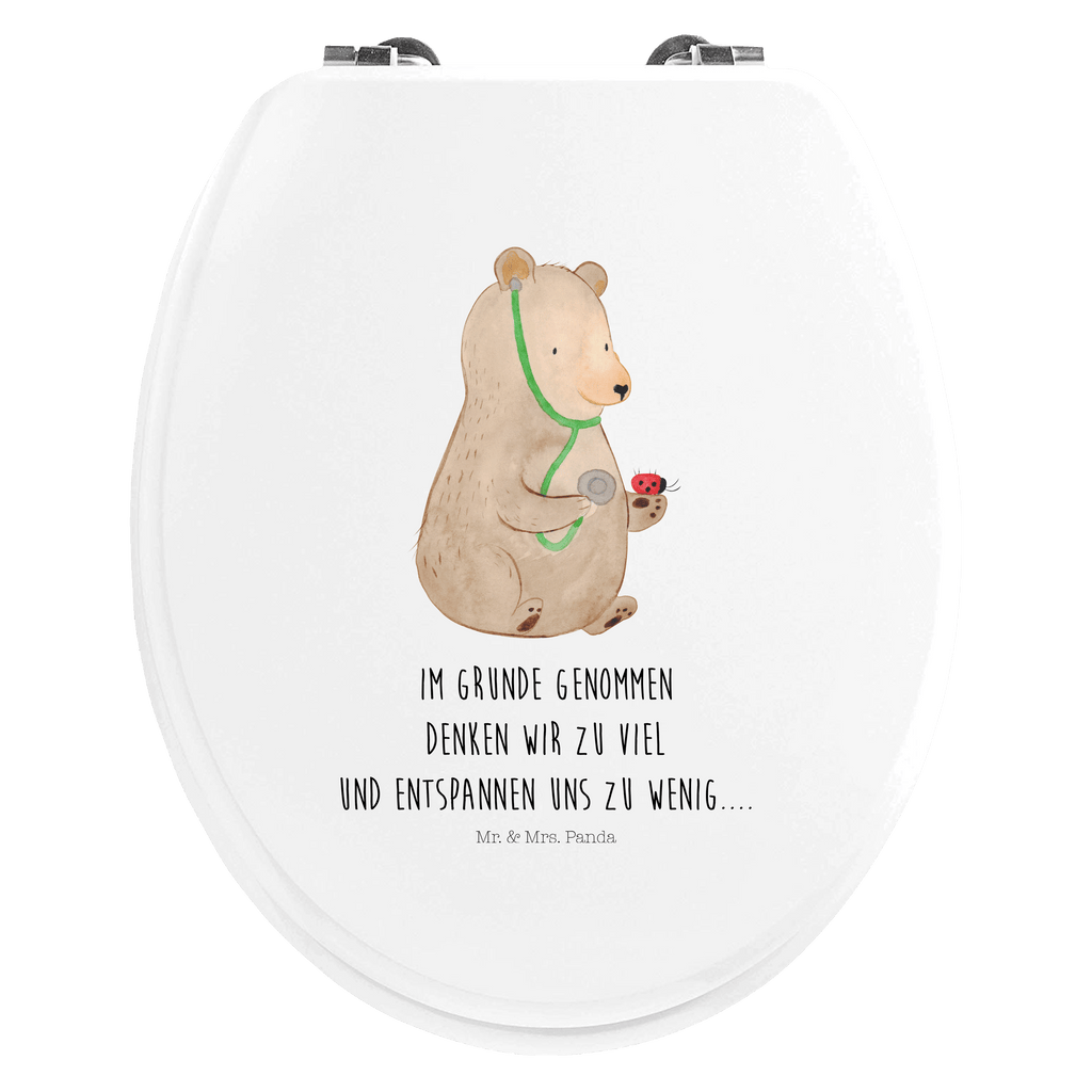 Motiv WC Sitz Bär Arzt Klobrille, Klodeckel, Toilettendeckel, WC-Sitz, Toilette, Bär, Teddy, Teddybär, Arzt, Ärztin, Doktor, Professor, Doktorin, Professorin