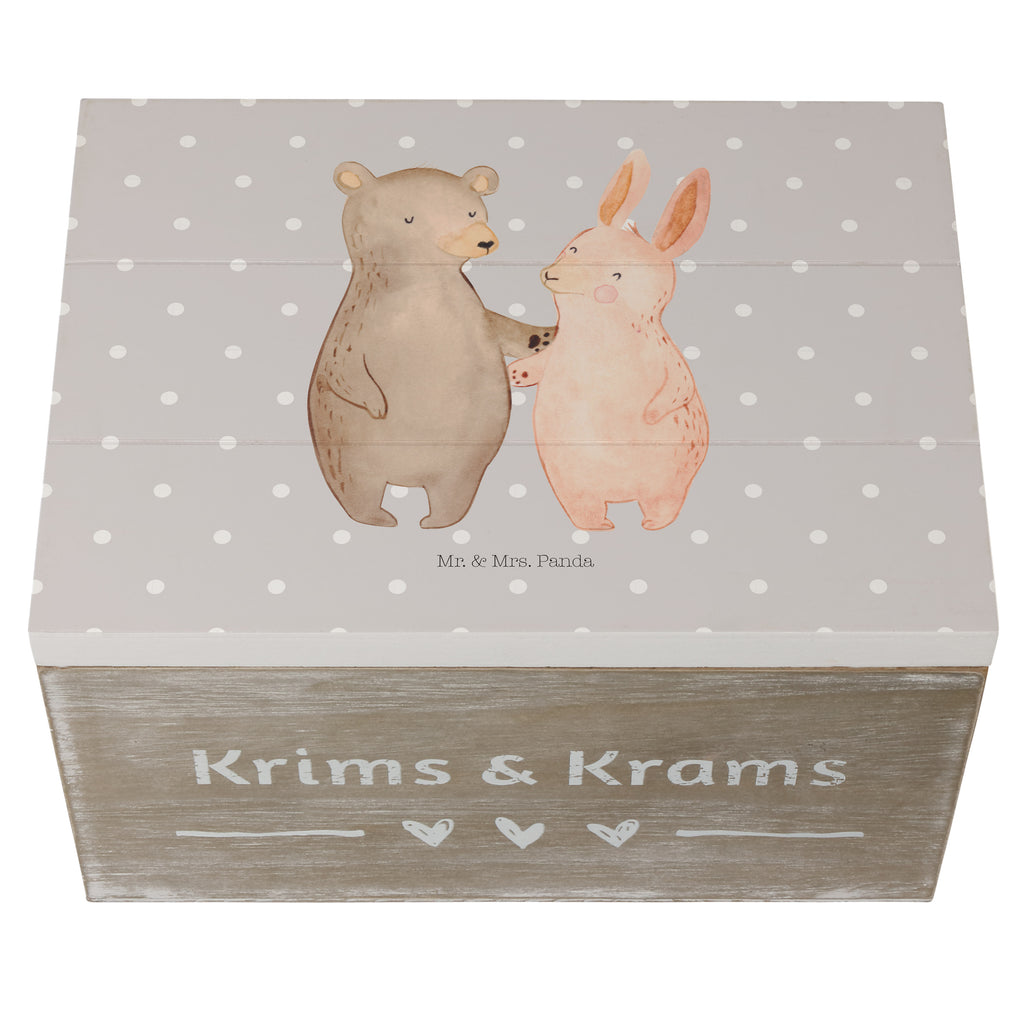 Holzkiste Bär Hase Umarmen Holzkiste, Kiste, Schatzkiste, Truhe, Schatulle, XXL, Erinnerungsbox, Erinnerungskiste, Dekokiste, Aufbewahrungsbox, Liebe, Partner, Freund, Freundin, Ehemann, Ehefrau, Heiraten, Verlobung, Heiratsantrag, Liebesgeschenk, Jahrestag, Hocheitstag, Freunde, bester Freund, Hase, Bär, Bärchen, best friends