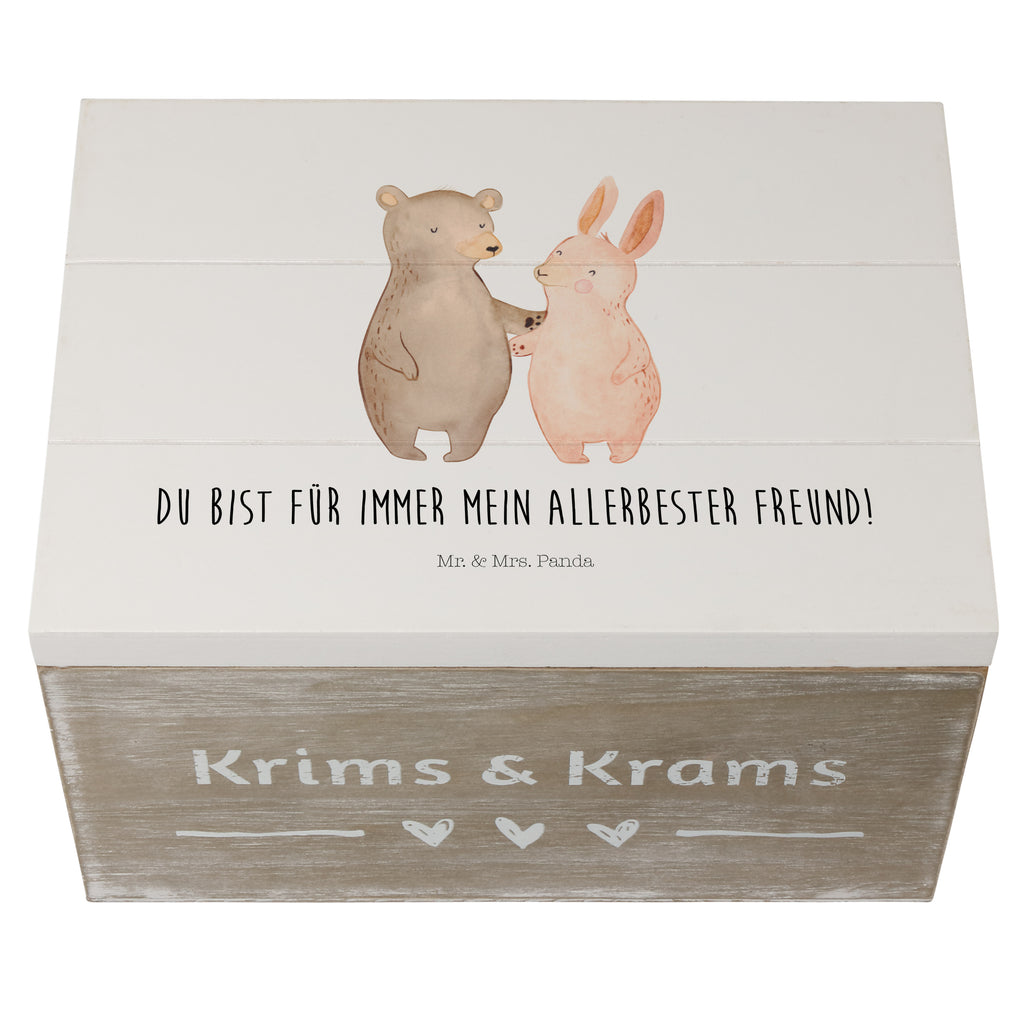 Holzkiste Bär Hase Umarmen Holzkiste, Kiste, Schatzkiste, Truhe, Schatulle, XXL, Erinnerungsbox, Erinnerungskiste, Dekokiste, Aufbewahrungsbox, Liebe, Partner, Freund, Freundin, Ehemann, Ehefrau, Heiraten, Verlobung, Heiratsantrag, Liebesgeschenk, Jahrestag, Hocheitstag, Freunde, bester Freund, Hase, Bär, Bärchen, best friends