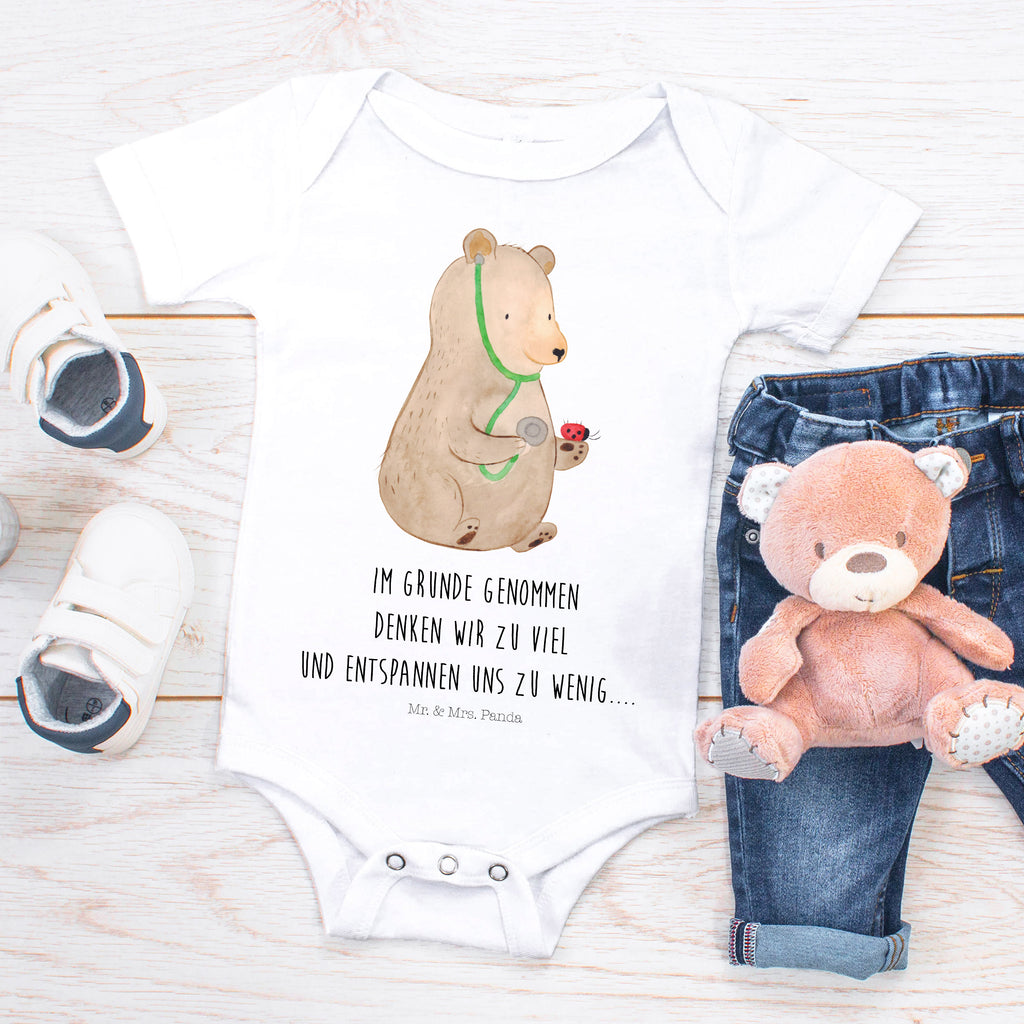 Organic Baby Body Bär Arzt Babykleidung, Babystrampler, Strampler, Wickelbody, Baby Erstausstattung, Junge, Mädchen, Bär, Teddy, Teddybär, Arzt, Ärztin, Doktor, Professor, Doktorin, Professorin