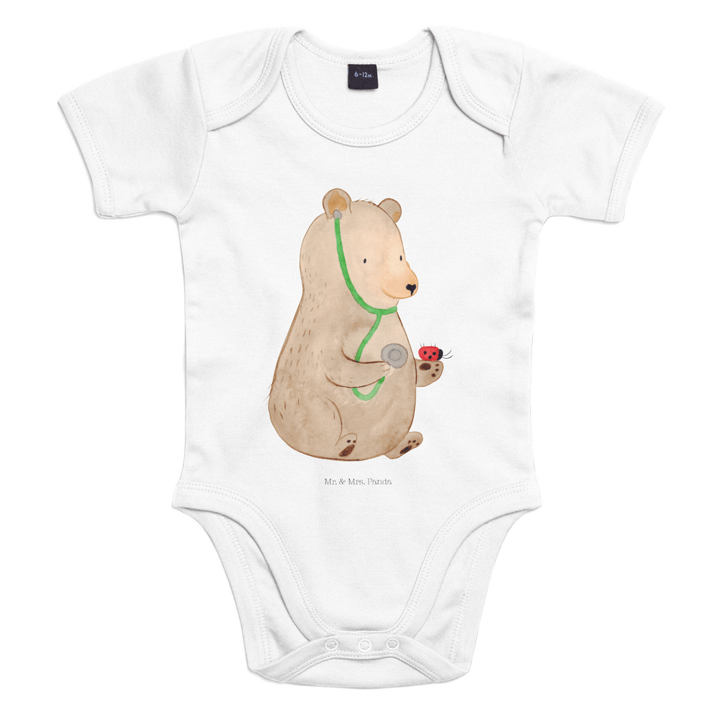 Organic Baby Body Bär Arzt Babykleidung, Babystrampler, Strampler, Wickelbody, Baby Erstausstattung, Junge, Mädchen, Bär, Teddy, Teddybär, Arzt, Ärztin, Doktor, Professor, Doktorin, Professorin