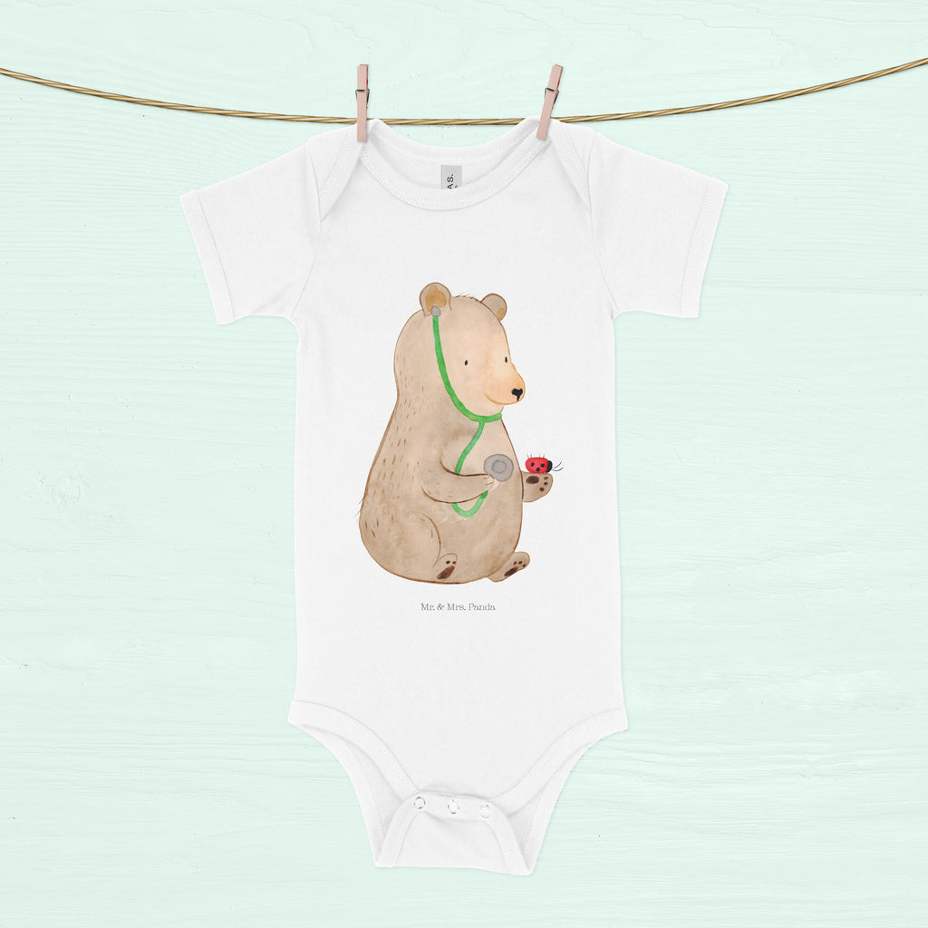Organic Baby Body Bär Arzt Babykleidung, Babystrampler, Strampler, Wickelbody, Baby Erstausstattung, Junge, Mädchen, Bär, Teddy, Teddybär, Arzt, Ärztin, Doktor, Professor, Doktorin, Professorin