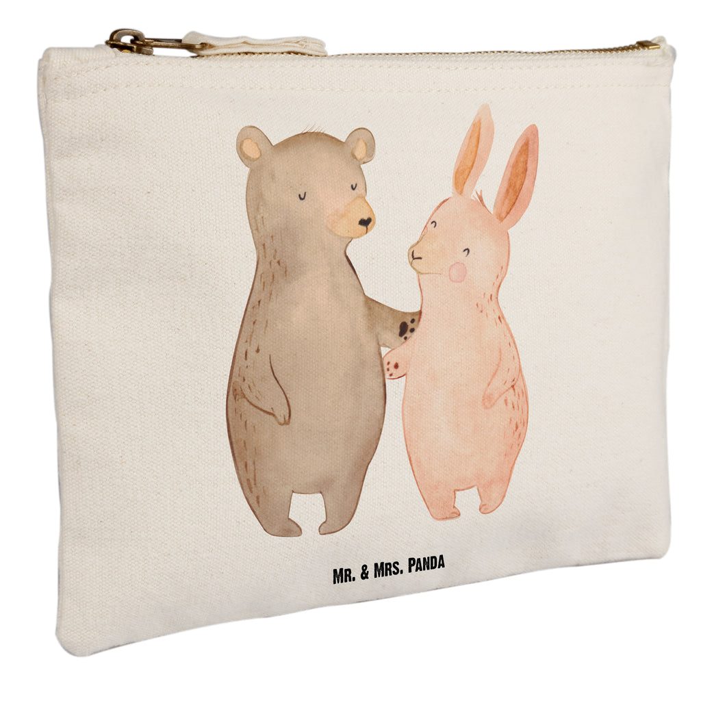 Schminktasche Bär Hase Umarmen Schminktasche, Kosmetiktasche, Kosmetikbeutel, Stiftemäppchen, Etui, Federmappe, Makeup, XXL, Schminketui, Kosmetiketui, Schlamperetui, Liebe, Partner, Freund, Freundin, Ehemann, Ehefrau, Heiraten, Verlobung, Heiratsantrag, Liebesgeschenk, Jahrestag, Hocheitstag, Freunde, bester Freund, Hase, Bär, Bärchen, best friends