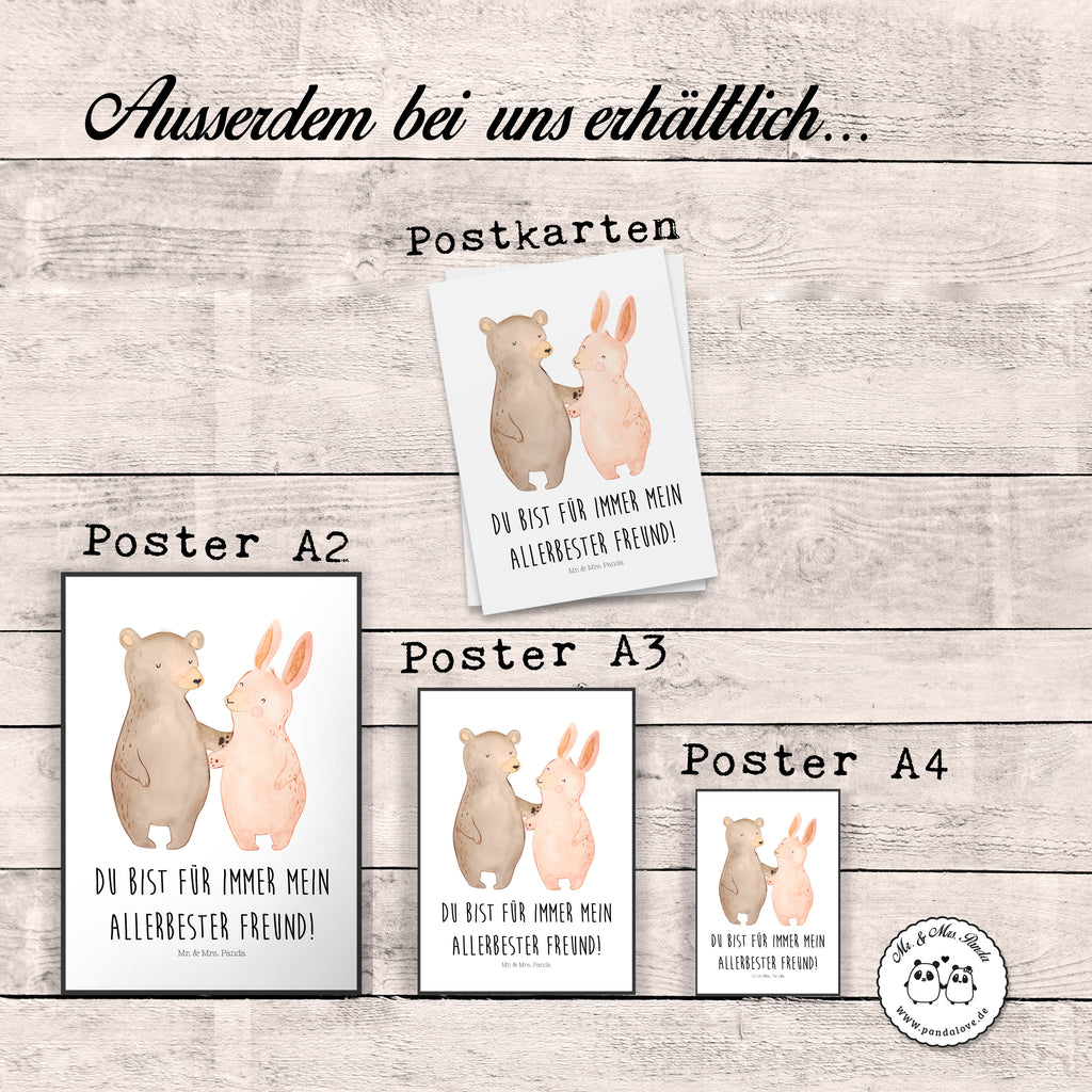 Poster Bär Hase Umarmen Poster, Wandposter, Bild, Wanddeko, Küchenposter, Kinderposter, Wanddeko Bild, Raumdekoration, Wanddekoration, Handgemaltes Poster, Mr. & Mrs. Panda Poster, Designposter, Kunstdruck, Posterdruck, Liebe, Partner, Freund, Freundin, Ehemann, Ehefrau, Heiraten, Verlobung, Heiratsantrag, Liebesgeschenk, Jahrestag, Hocheitstag, Freunde, bester Freund, Hase, Bär, Bärchen, best friends