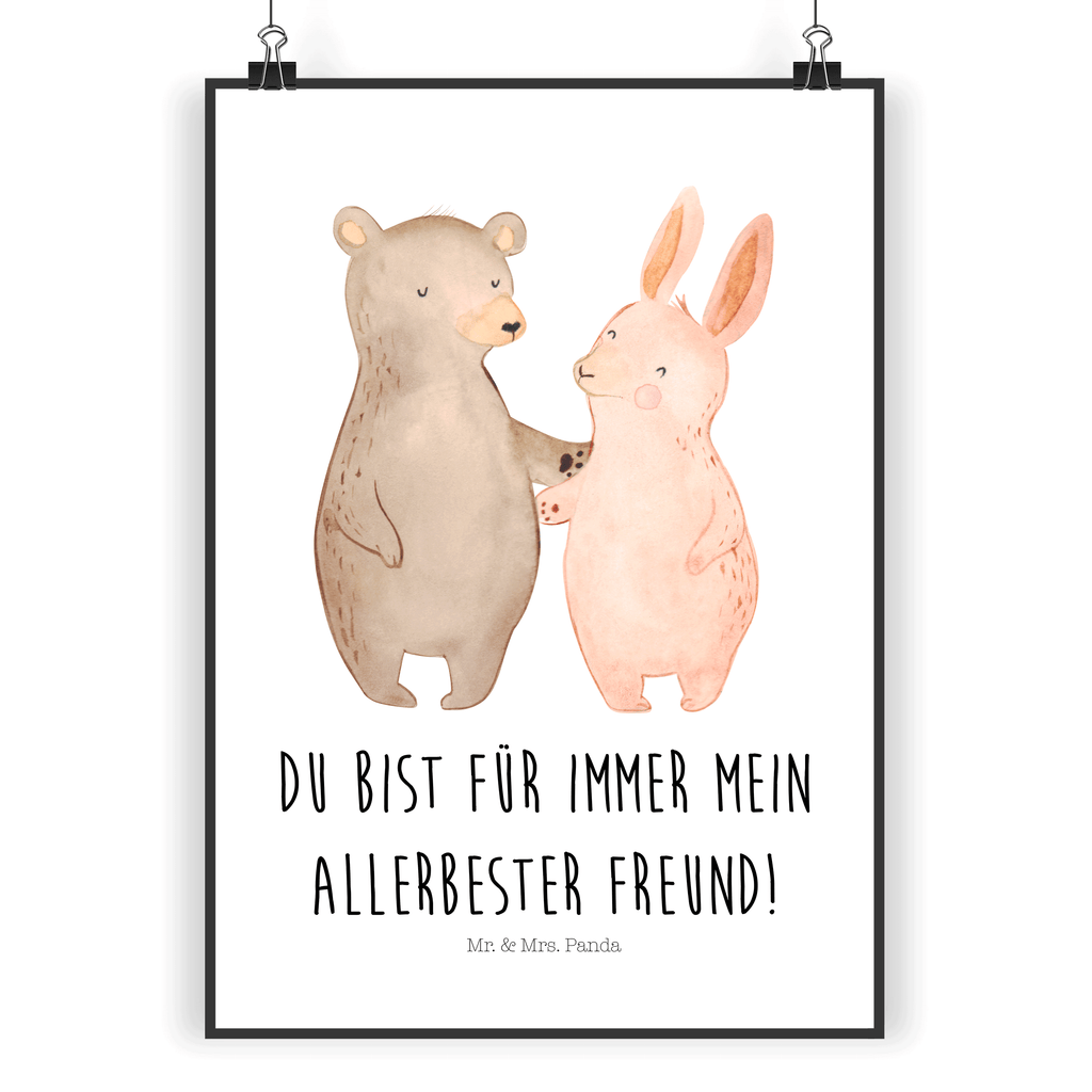 Poster Bär Hase Umarmen Poster, Wandposter, Bild, Wanddeko, Küchenposter, Kinderposter, Wanddeko Bild, Raumdekoration, Wanddekoration, Handgemaltes Poster, Mr. & Mrs. Panda Poster, Designposter, Kunstdruck, Posterdruck, Liebe, Partner, Freund, Freundin, Ehemann, Ehefrau, Heiraten, Verlobung, Heiratsantrag, Liebesgeschenk, Jahrestag, Hocheitstag, Freunde, bester Freund, Hase, Bär, Bärchen, best friends