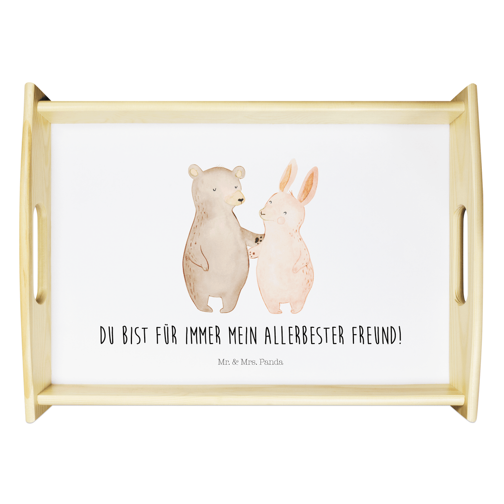 Serviertablett Bär Hase Umarmen Tablett, Holztablett, Küchentablett, Dekotablett, Frühstückstablett, Liebe, Partner, Freund, Freundin, Ehemann, Ehefrau, Heiraten, Verlobung, Heiratsantrag, Liebesgeschenk, Jahrestag, Hocheitstag, Freunde, bester Freund, Hase, Bär, Bärchen, best friends