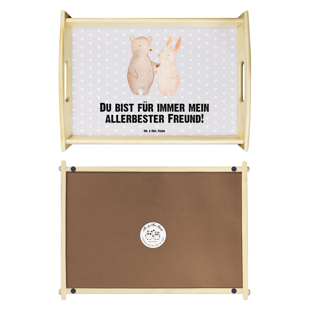 Serviertablett Bär Hase Umarmen Tablett, Holztablett, Küchentablett, Dekotablett, Frühstückstablett, Liebe, Partner, Freund, Freundin, Ehemann, Ehefrau, Heiraten, Verlobung, Heiratsantrag, Liebesgeschenk, Jahrestag, Hocheitstag, Freunde, bester Freund, Hase, Bär, Bärchen, best friends