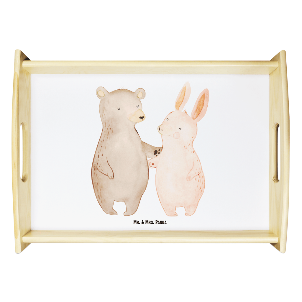 Serviertablett Bär Hase Umarmen Tablett, Holztablett, Küchentablett, Dekotablett, Frühstückstablett, Liebe, Partner, Freund, Freundin, Ehemann, Ehefrau, Heiraten, Verlobung, Heiratsantrag, Liebesgeschenk, Jahrestag, Hocheitstag, Freunde, bester Freund, Hase, Bär, Bärchen, best friends