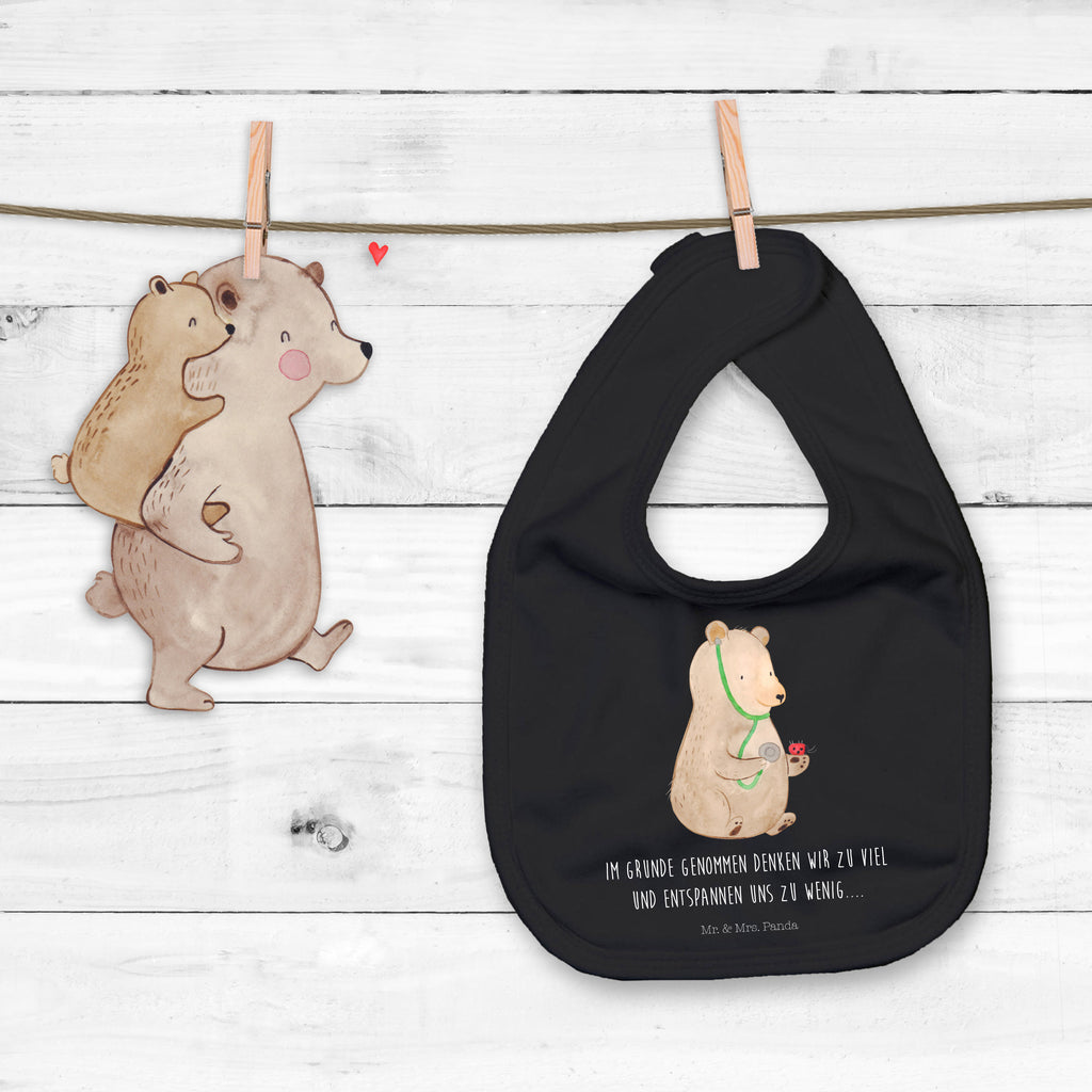 Organic Babylätzchen Bär Arzt Baby, Lätzchen, Spucktuch, Sabberlätzchen, Klettlätzchen, Babygeschenk, Baby Lätzchen, Geschenk für Geburt, Geschenk zur Geburt, Baby Spucktuch, Babyausstattung, Geschenkidee für Babyparty, Bär, Teddy, Teddybär, Arzt, Ärztin, Doktor, Professor, Doktorin, Professorin