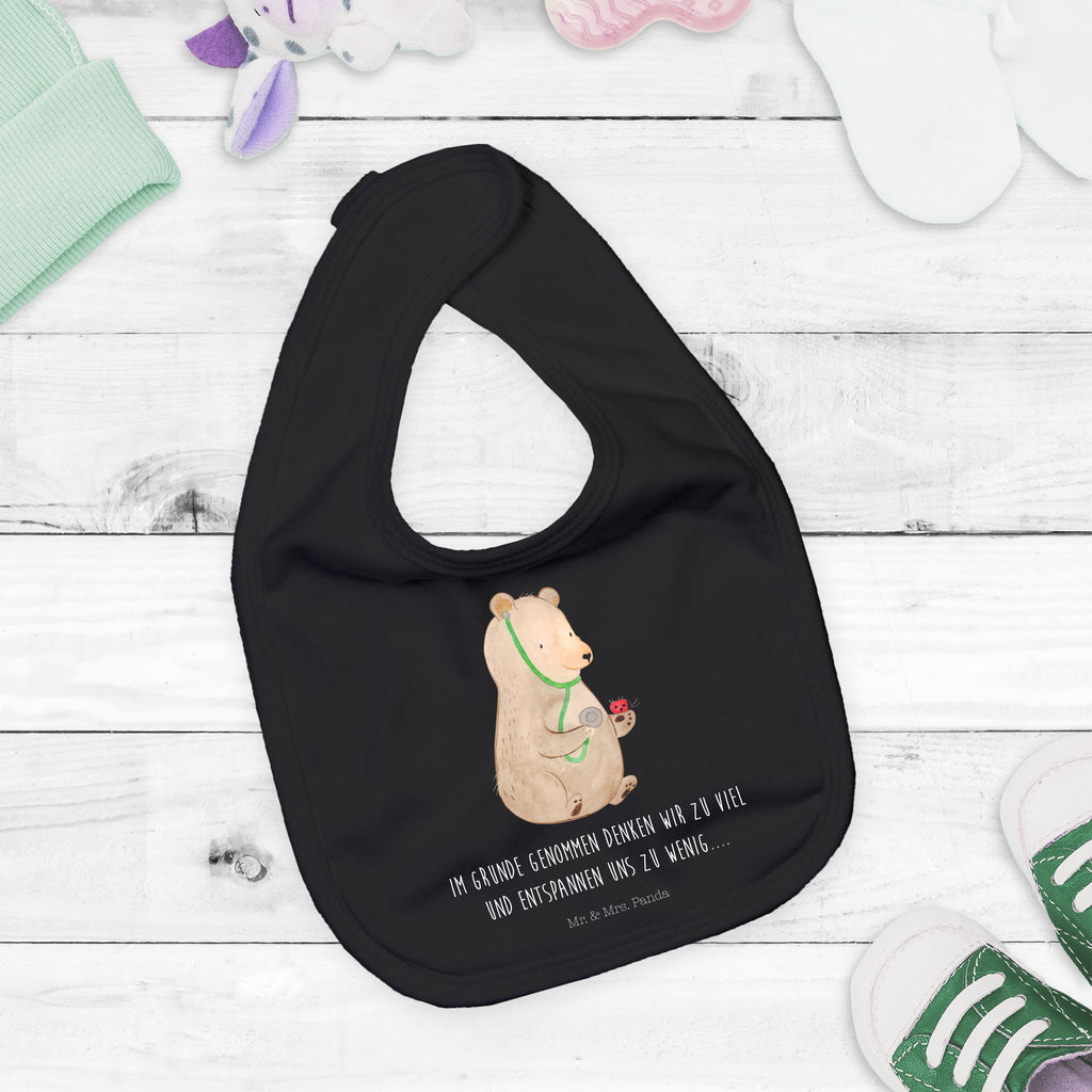 Organic Babylätzchen Bär Arzt Baby, Lätzchen, Spucktuch, Sabberlätzchen, Klettlätzchen, Babygeschenk, Baby Lätzchen, Geschenk für Geburt, Geschenk zur Geburt, Baby Spucktuch, Babyausstattung, Geschenkidee für Babyparty, Bär, Teddy, Teddybär, Arzt, Ärztin, Doktor, Professor, Doktorin, Professorin