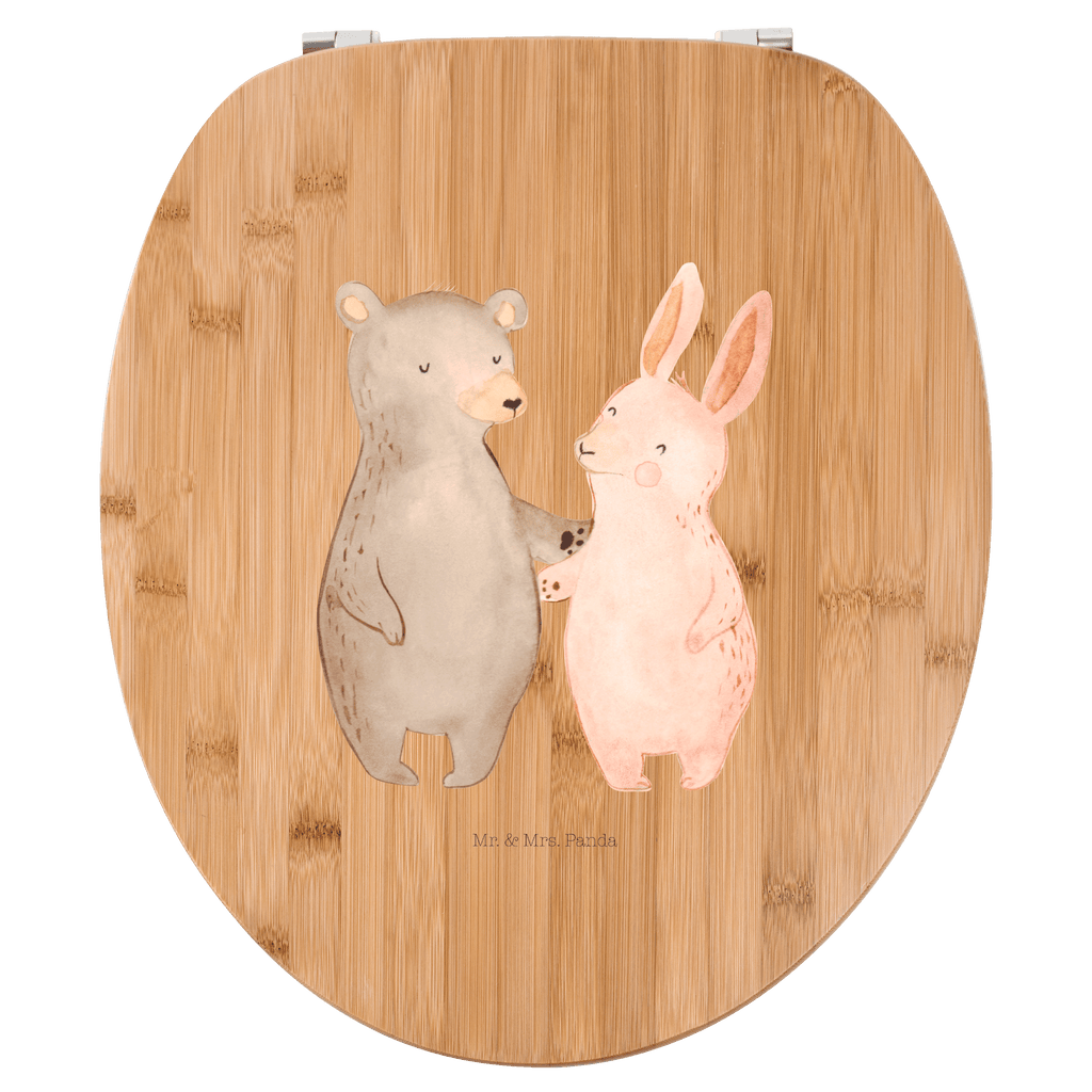Motiv WC Sitz Bär Hase Umarmen Klobrille, Klodeckel, Toilettendeckel, WC-Sitz, Toilette, Liebe, Partner, Freund, Freundin, Ehemann, Ehefrau, Heiraten, Verlobung, Heiratsantrag, Liebesgeschenk, Jahrestag, Hocheitstag, Freunde, bester Freund, Hase, Bär, Bärchen, best friends