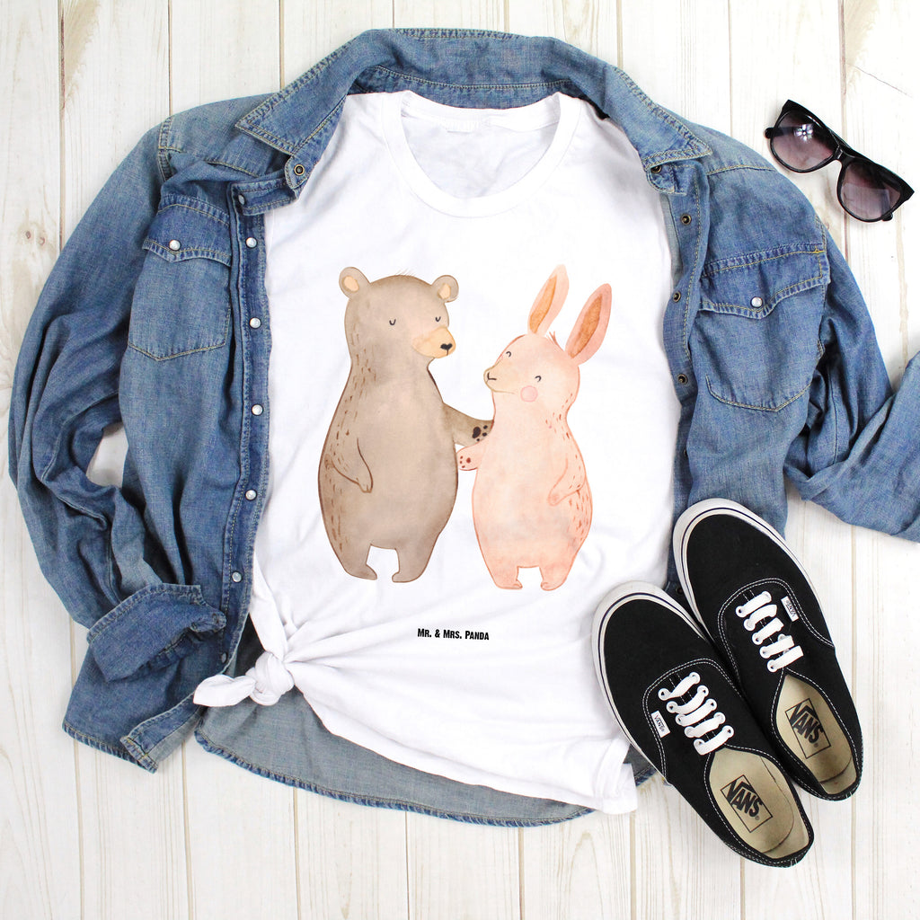 Größe XXL T-Shirt Bär Hase Umarmen T-Shirt, Shirt, Tshirt, Lustiges T-Shirt, T-Shirt mit Spruch, Party, Junggesellenabschied, Jubiläum, Geburstag, Herrn, Damen, Männer, Frauen, Schlafshirt, Nachthemd, Sprüche, Liebe, Partner, Freund, Freundin, Ehemann, Ehefrau, Heiraten, Verlobung, Heiratsantrag, Liebesgeschenk, Jahrestag, Hocheitstag, Freunde, bester Freund, Hase, Bär, Bärchen, best friends