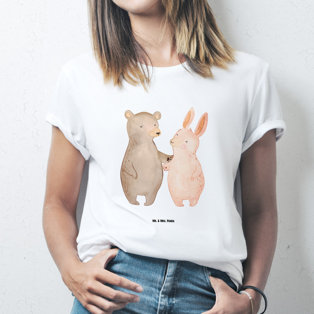 Größe XXL T-Shirt Bär Hase Umarmen T-Shirt, Shirt, Tshirt, Lustiges T-Shirt, T-Shirt mit Spruch, Party, Junggesellenabschied, Jubiläum, Geburstag, Herrn, Damen, Männer, Frauen, Schlafshirt, Nachthemd, Sprüche, Liebe, Partner, Freund, Freundin, Ehemann, Ehefrau, Heiraten, Verlobung, Heiratsantrag, Liebesgeschenk, Jahrestag, Hocheitstag, Freunde, bester Freund, Hase, Bär, Bärchen, best friends