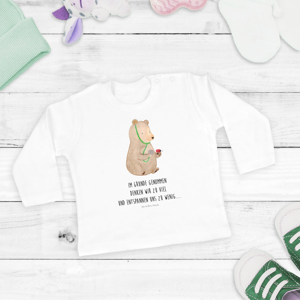 18-24 Monate Baby Longsleeve Bär Arzt Mädchen, Jungen, Baby, Langarm, Bio, Kleidung, Longsleeve, Bär, Teddy, Teddybär, Arzt, Ärztin, Doktor, Professor, Doktorin, Professorin