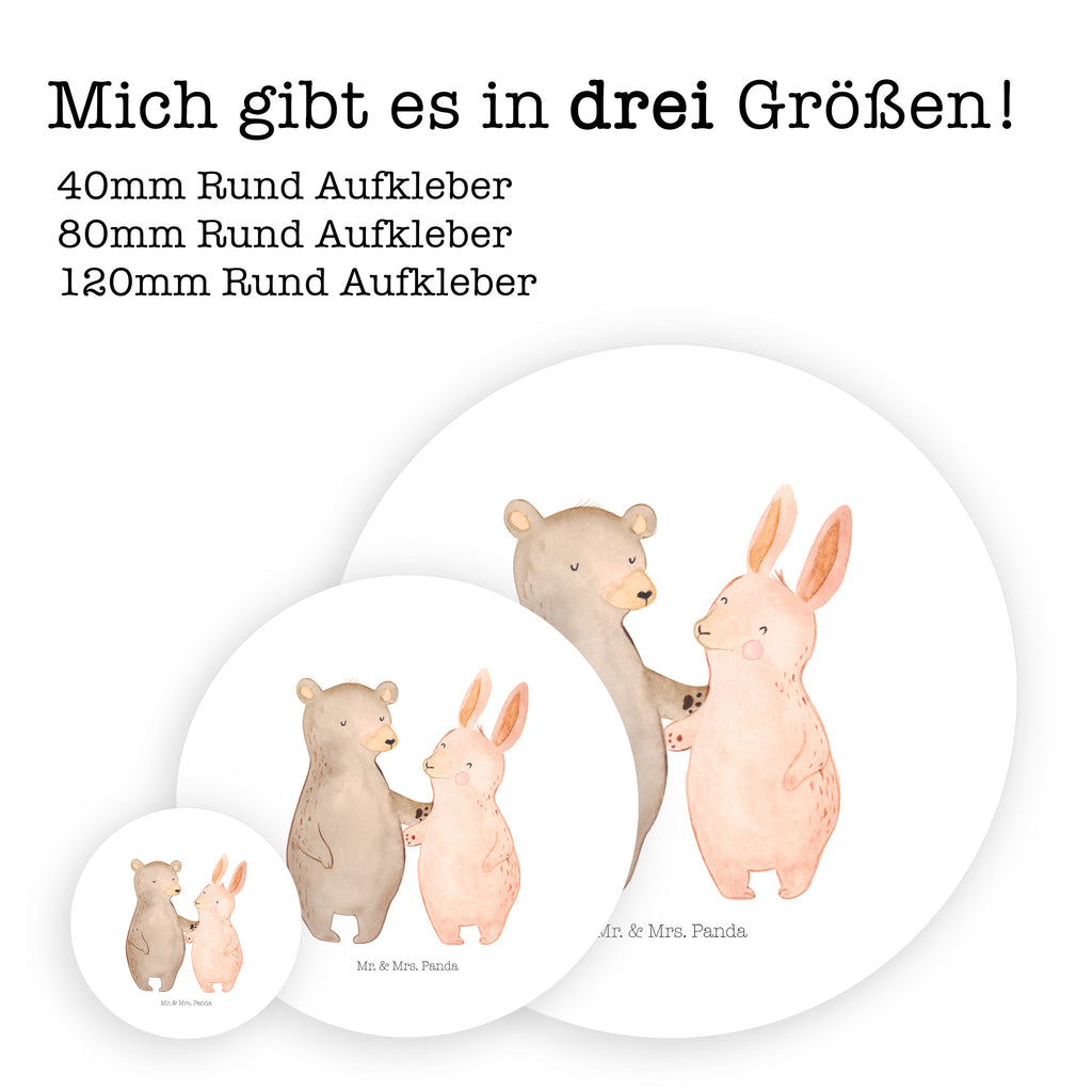 40mm Rund Aufkleber Bär Hase Umarmen Sticker, Aufkleber, Etikett, Liebe, Partner, Freund, Freundin, Ehemann, Ehefrau, Heiraten, Verlobung, Heiratsantrag, Liebesgeschenk, Jahrestag, Hocheitstag, Freunde, bester Freund, Hase, Bär, Bärchen, best friends