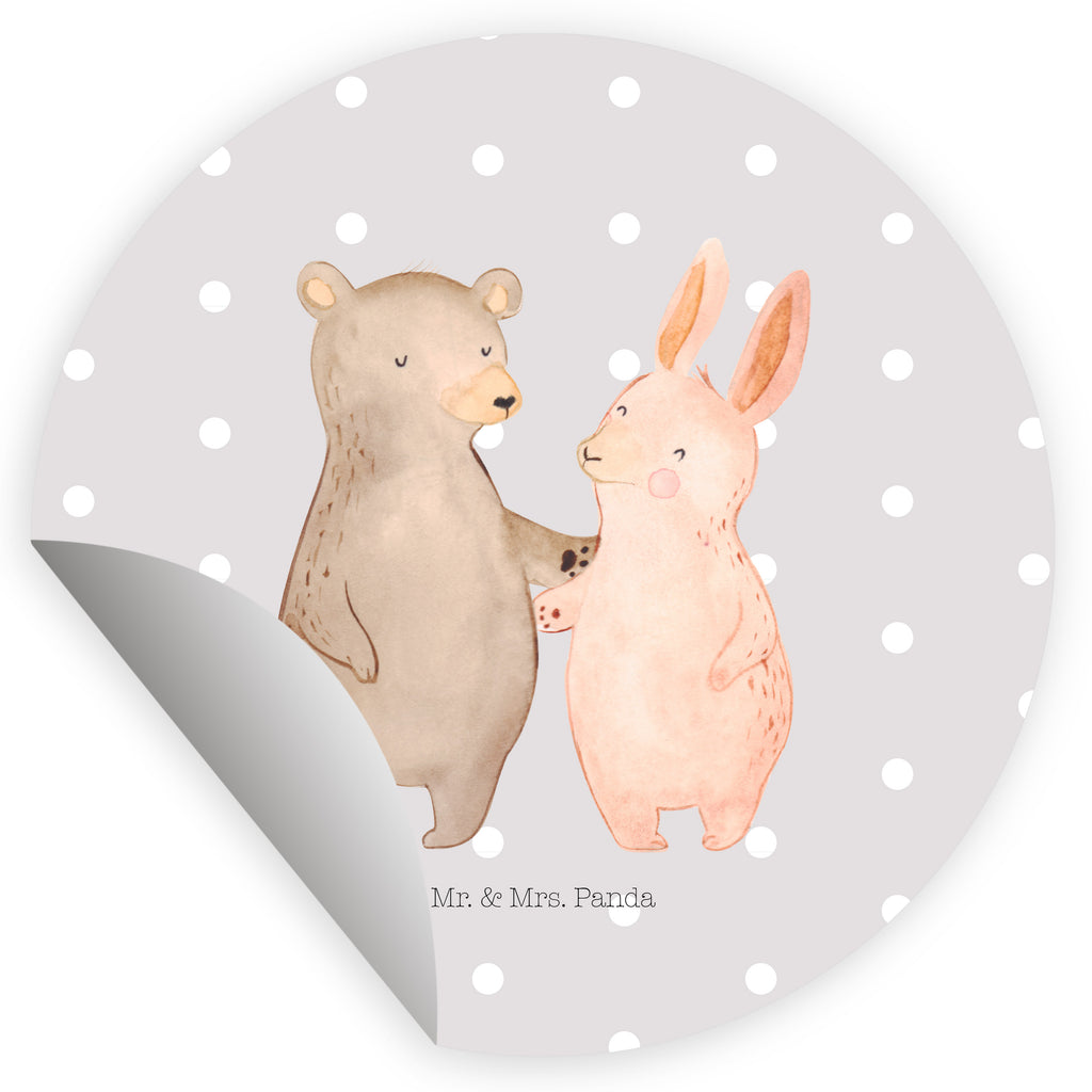 40mm Rund Aufkleber Bär Hase Umarmen Sticker, Aufkleber, Etikett, Liebe, Partner, Freund, Freundin, Ehemann, Ehefrau, Heiraten, Verlobung, Heiratsantrag, Liebesgeschenk, Jahrestag, Hocheitstag, Freunde, bester Freund, Hase, Bär, Bärchen, best friends