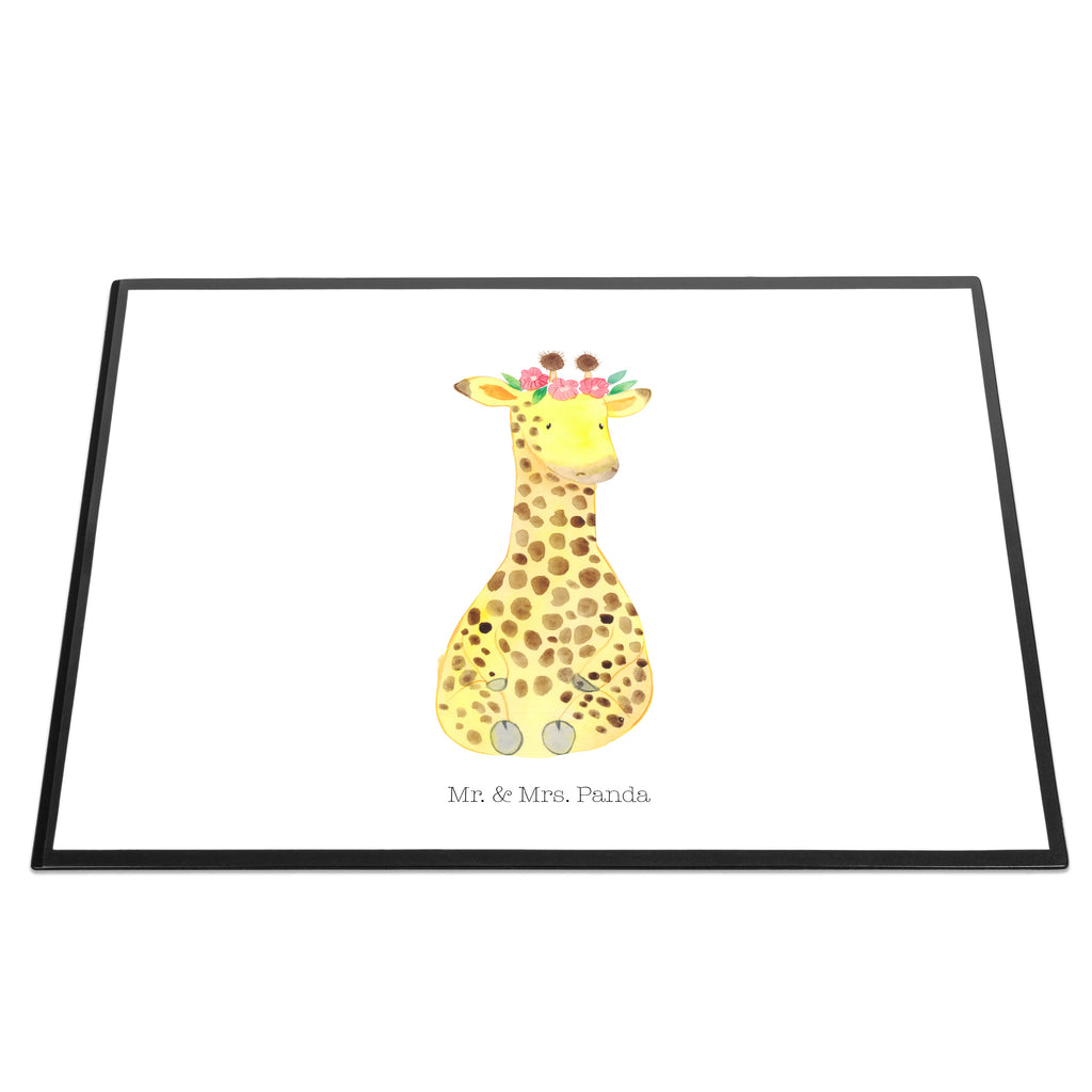 Schreibtischunterlage Giraffe Blumenkranz Schreibunterlage, Schreibtischauflage, Bürobedarf, Büroartikel, Schreibwaren, Schreibtisch Unterlagen, Schreibtischunterlage Groß, Afrika, Wildtiere, Giraffe, Blumenkranz, Abenteurer, Selbstliebe, Freundin