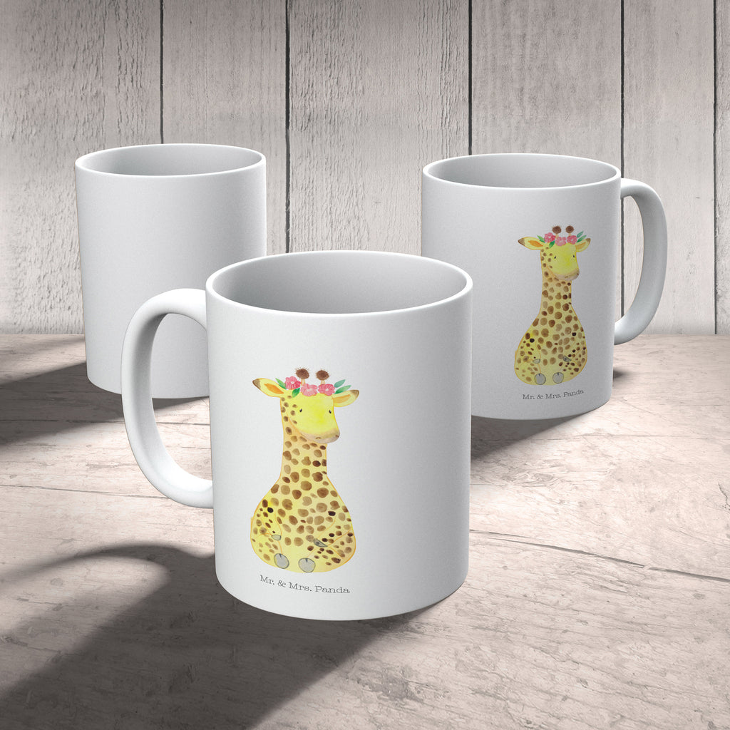 Kindertasse Giraffe Blumenkranz Kunststoff Tasse, Kindergarten, Tasse, Trinkbecher, Camping Becher, Kaffeetasse, Kunststoffbecher, Kindergartenbecher, Outdoorgeschirr, Kunststoffgeschirr, Reisebecher, Reisetasse, Kinderbecher, Afrika, Wildtiere, Giraffe, Blumenkranz, Abenteurer, Selbstliebe, Freundin