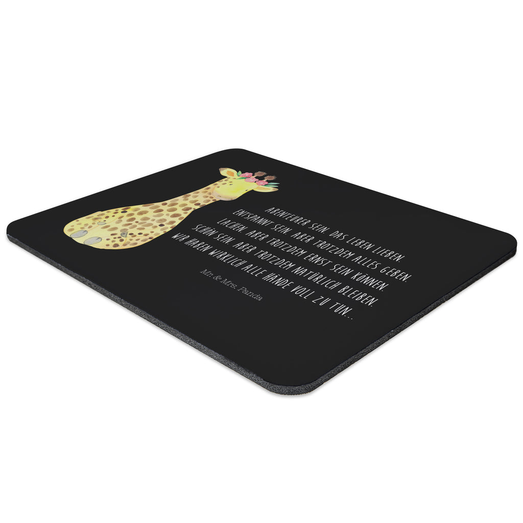 Mauspad Giraffe Blumenkranz Mousepad, Computer zubehör, Büroausstattung, PC Zubehör, Arbeitszimmer, Mauspad, Einzigartiges Mauspad, Designer Mauspad, Afrika, Wildtiere, Giraffe, Blumenkranz, Abenteurer, Selbstliebe, Freundin