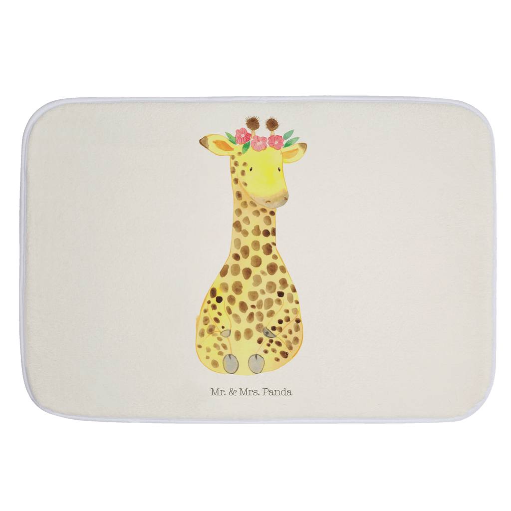 Badvorleger Giraffe Blumenkranz Badematte, Badteppich, Duschvorleger, Badezimmerteppich, Badezimmermatte, Badvorleger, Duschmatte, Duschteppich, Afrika, Wildtiere, Giraffe, Blumenkranz, Abenteurer, Selbstliebe, Freundin