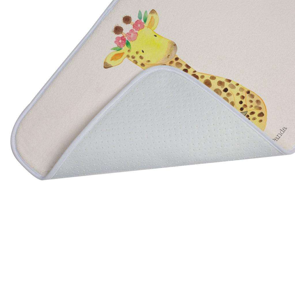 Badvorleger Giraffe Blumenkranz Badematte, Badteppich, Duschvorleger, Badezimmerteppich, Badezimmermatte, Badvorleger, Duschmatte, Duschteppich, Afrika, Wildtiere, Giraffe, Blumenkranz, Abenteurer, Selbstliebe, Freundin