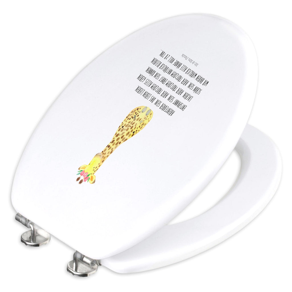 Motiv WC Sitz Giraffe Blumenkranz Klobrille, Klodeckel, Toilettendeckel, WC-Sitz, Toilette, Afrika, Wildtiere, Giraffe, Blumenkranz, Abenteurer, Selbstliebe, Freundin