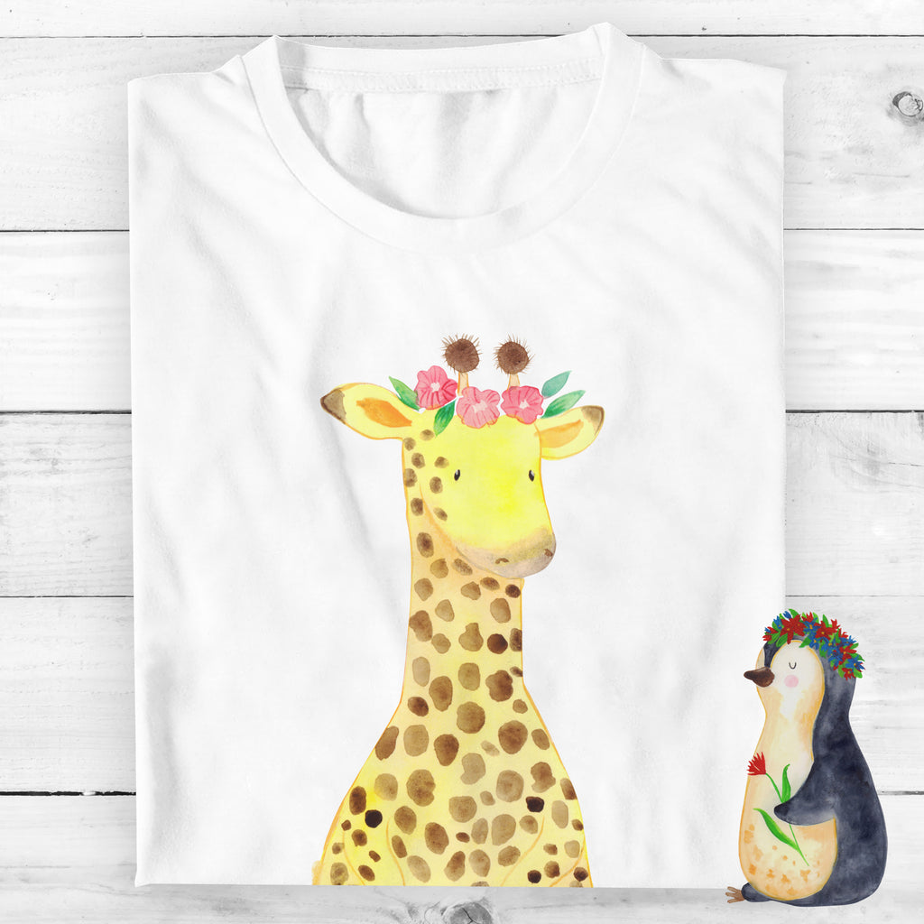Größe XXL T-Shirt Giraffe Blumenkranz T-Shirt, Shirt, Tshirt, Lustiges T-Shirt, T-Shirt mit Spruch, Party, Junggesellenabschied, Jubiläum, Geburstag, Herrn, Damen, Männer, Frauen, Schlafshirt, Nachthemd, Sprüche, Afrika, Wildtiere, Giraffe, Blumenkranz, Abenteurer, Selbstliebe, Freundin