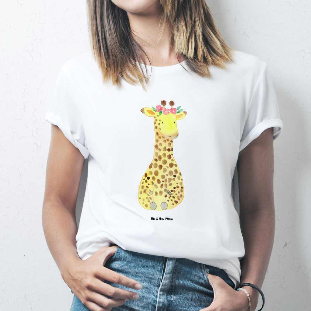Größe XXL T-Shirt Giraffe Blumenkranz T-Shirt, Shirt, Tshirt, Lustiges T-Shirt, T-Shirt mit Spruch, Party, Junggesellenabschied, Jubiläum, Geburstag, Herrn, Damen, Männer, Frauen, Schlafshirt, Nachthemd, Sprüche, Afrika, Wildtiere, Giraffe, Blumenkranz, Abenteurer, Selbstliebe, Freundin