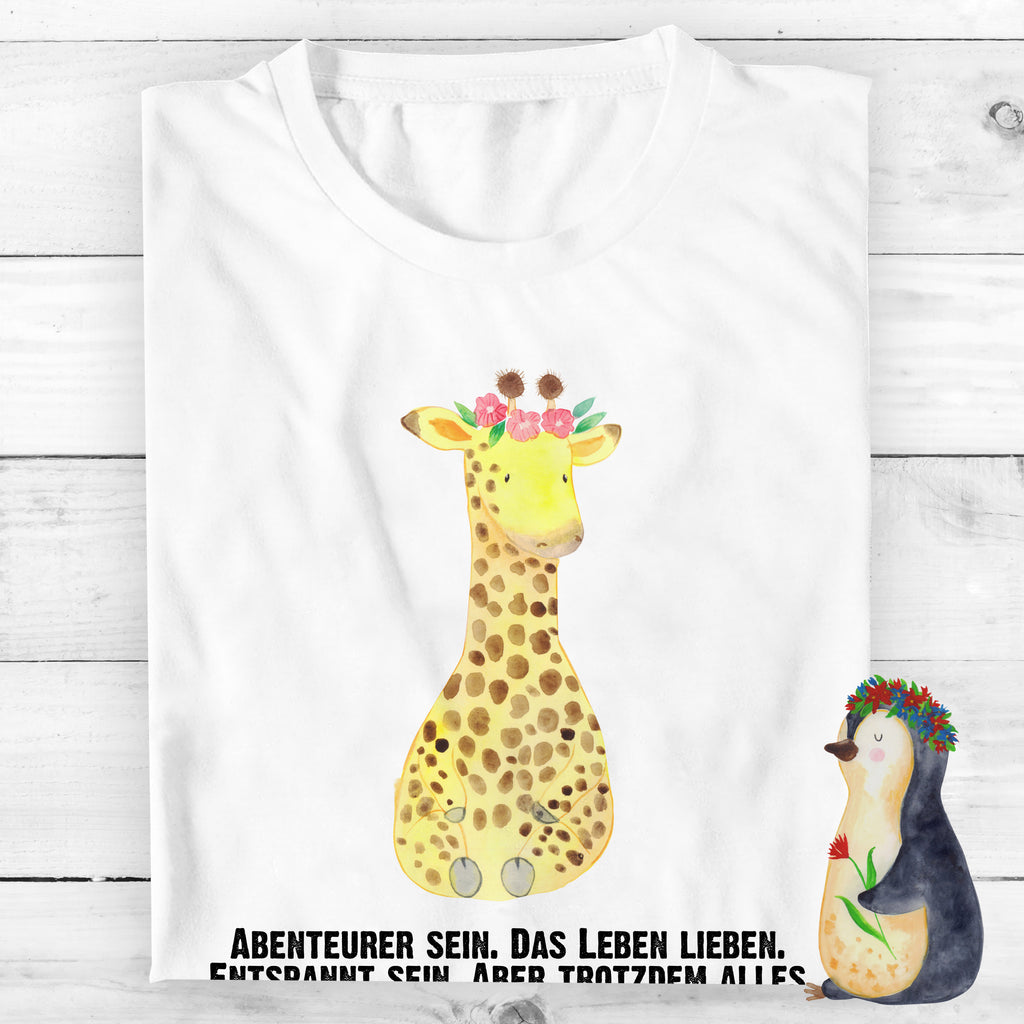 Größe XXL T-Shirt Giraffe Blumenkranz T-Shirt, Shirt, Tshirt, Lustiges T-Shirt, T-Shirt mit Spruch, Party, Junggesellenabschied, Jubiläum, Geburstag, Herrn, Damen, Männer, Frauen, Schlafshirt, Nachthemd, Sprüche, Afrika, Wildtiere, Giraffe, Blumenkranz, Abenteurer, Selbstliebe, Freundin