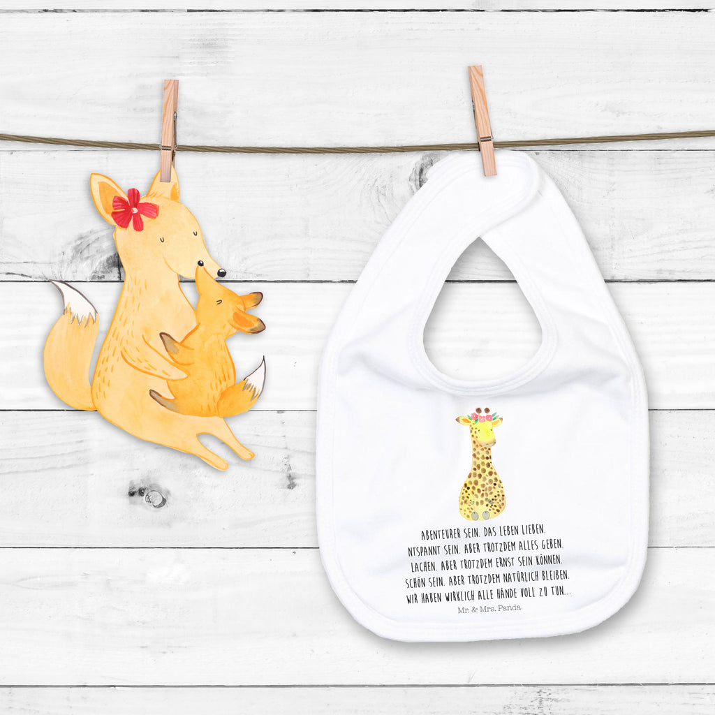 Organic Babylätzchen Giraffe Blumenkranz Baby, Lätzchen, Spucktuch, Sabberlätzchen, Klettlätzchen, Babygeschenk, Baby Lätzchen, Geschenk für Geburt, Geschenk zur Geburt, Baby Spucktuch, Babyausstattung, Geschenkidee für Babyparty, Afrika, Wildtiere, Giraffe, Blumenkranz, Abenteurer, Selbstliebe, Freundin