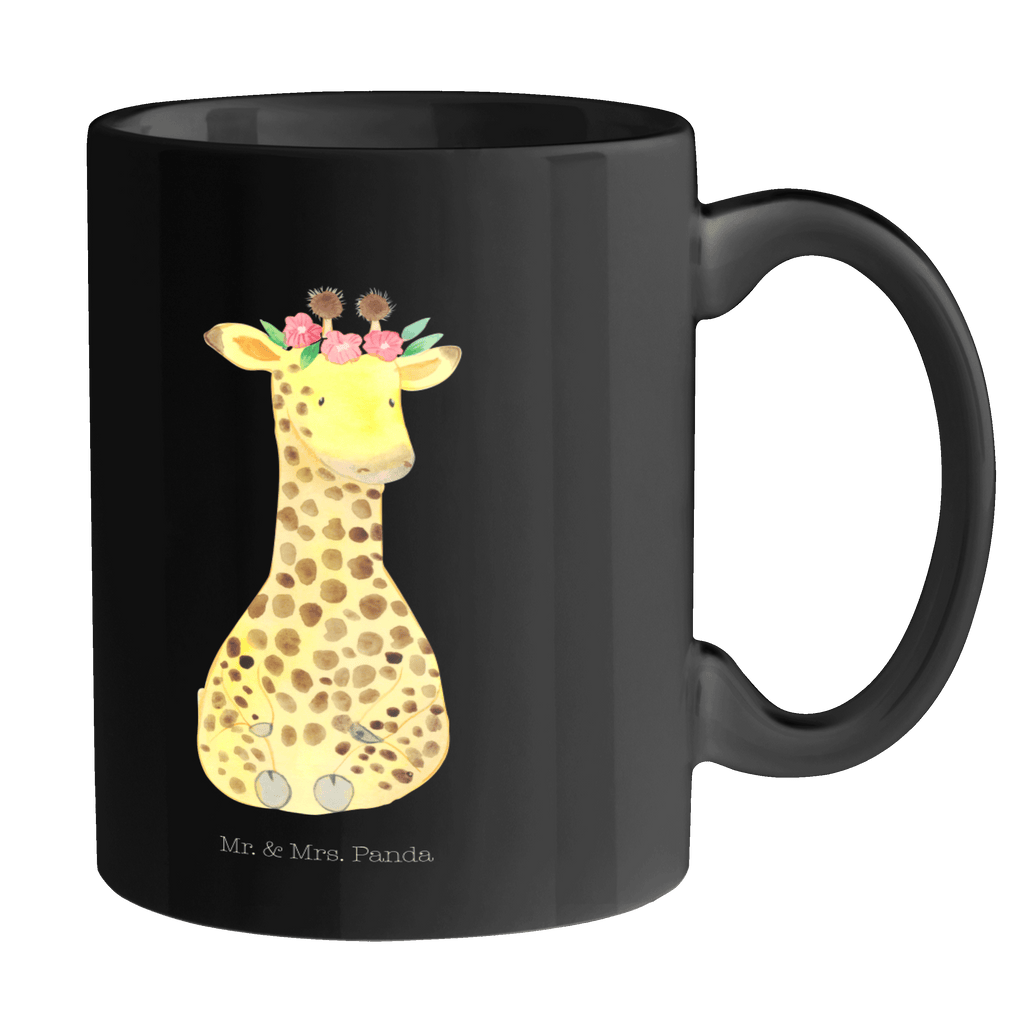 Tasse Giraffe Blumenkranz Giraffe, Blumenkranz, Abenteurer, Selbstliebe, Freundin Becher, Kaffeetasse, Kaffeebecher, Tee, Frühstück, Büro  Afrika, Wildtiere