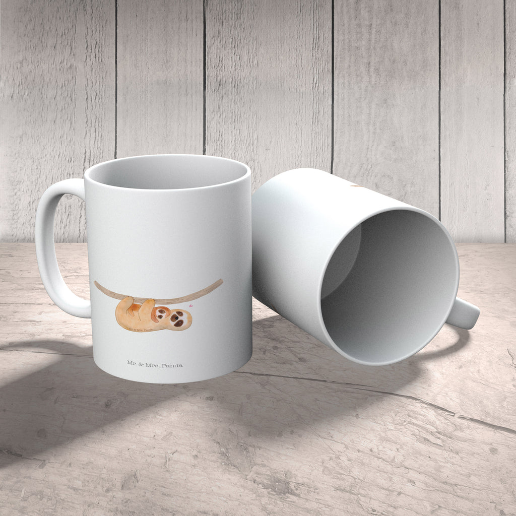 Tasse Faultier mit Kind Becher, Kaffeetasse, Kaffeebecher, Tee, Frühstück, Büro, Faultier, Faultier Geschenk, Faultier Deko, Kind, Baby, Liebe, Mutter, Mama, Geburt, Kinder, Faulheit, Spaß, Niedlichkeit
