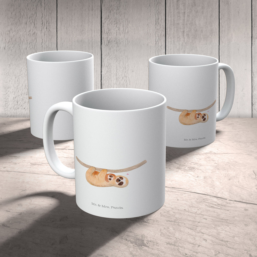 Tasse Faultier mit Kind Becher, Kaffeetasse, Kaffeebecher, Tee, Frühstück, Büro, Faultier, Faultier Geschenk, Faultier Deko, Kind, Baby, Liebe, Mutter, Mama, Geburt, Kinder, Faulheit, Spaß, Niedlichkeit
