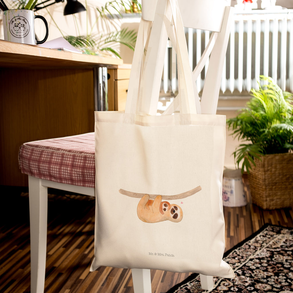 Tragetasche Faultier mit Kind Beuteltasche, Beutel, Einkaufstasche, Jutebeutel, Stoffbeutel, Faultier, Faultier Geschenk, Faultier Deko, Kind, Baby, Liebe, Mutter, Mama, Geburt, Kinder, Faulheit, Spaß, Niedlichkeit
