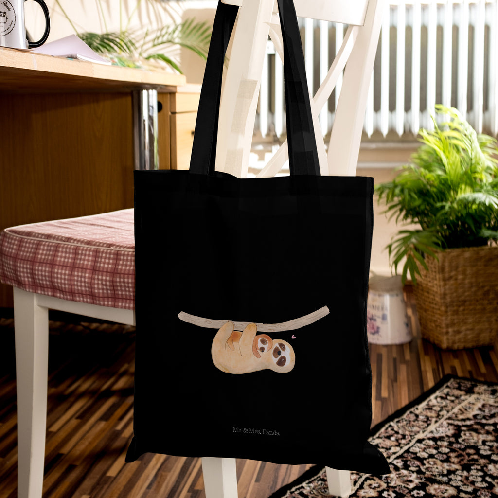 Tragetasche Faultier mit Kind Beuteltasche, Beutel, Einkaufstasche, Jutebeutel, Stoffbeutel, Faultier, Faultier Geschenk, Faultier Deko, Kind, Baby, Liebe, Mutter, Mama, Geburt, Kinder, Faulheit, Spaß, Niedlichkeit