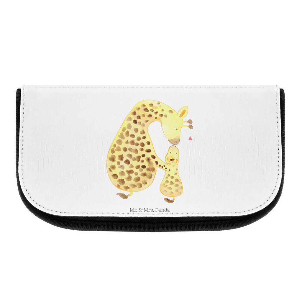Kosmetiktasche Giraffe mit Kind Kosmetikbeutel, Kulturtasche, Kulturbeutel, Schminktasche, Make-Up Tasche, Afrika, Wildtiere, Giraffe, Kind, Mutter, Mama, Tochter, Sohn, Lieblingsmensch