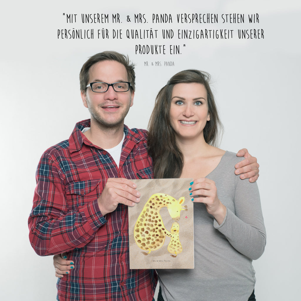 Poster Giraffe mit Kind Poster, Wandposter, Bild, Wanddeko, Küchenposter, Kinderposter, Wanddeko Bild, Raumdekoration, Wanddekoration, Handgemaltes Poster, Mr. & Mrs. Panda Poster, Designposter, Kunstdruck, Posterdruck, Afrika, Wildtiere, Giraffe, Kind, Mutter, Mama, Tochter, Sohn, Lieblingsmensch