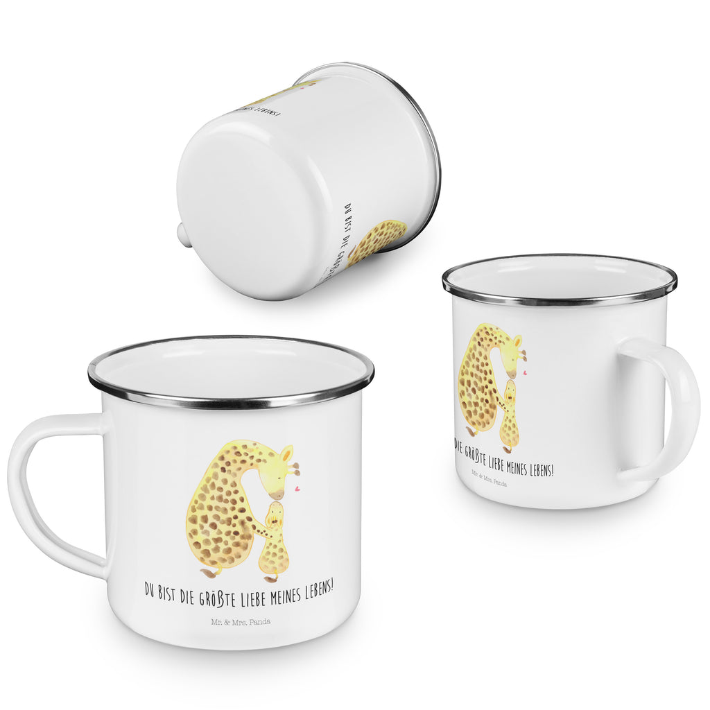 Camping Emaille Tasse Giraffe mit Kind Campingtasse, Trinkbecher, Metalltasse, Outdoor Tasse, Emaille Trinkbecher, Blechtasse Outdoor, Emaille Campingbecher, Edelstahl Trinkbecher, Metalltasse für Camping, Kaffee Blechtasse, Camping Tasse Metall, Afrika, Wildtiere, Giraffe, Kind, Mutter, Mama, Tochter, Sohn, Lieblingsmensch