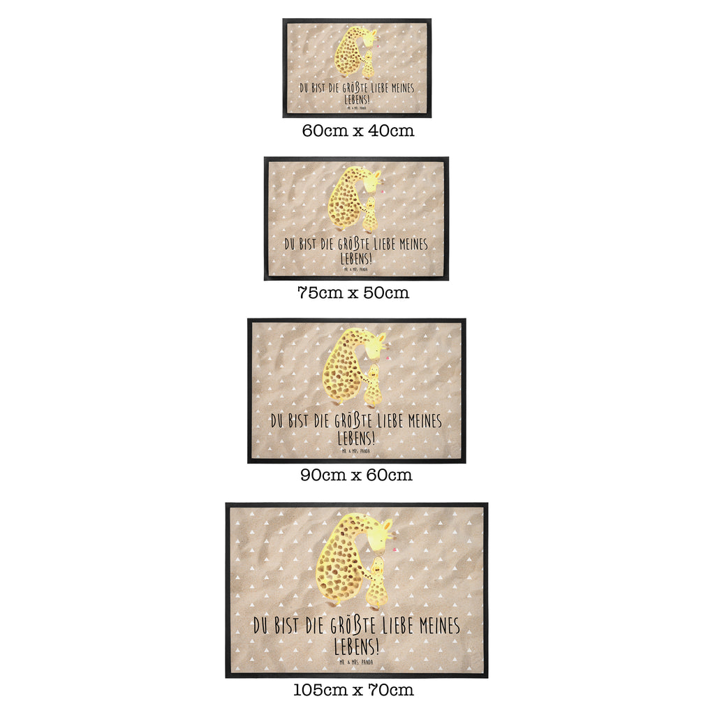 Fußmatte Giraffe mit Kind Giraffe, Kind, Mutter, Mama, Tochter, Sohn, Lieblingsmensch Türvorleger, Schmutzmatte, Fußabtreter, Matte, Schmutzfänger, Fußabstreifer, Schmutzfangmatte, Türmatte, Motivfußmatte,  Haustürmatte, Vorleger  Afrika, Wildtiere